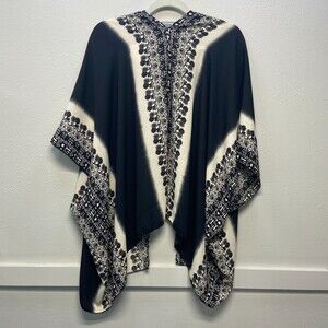 NWT Forever 21 Black Cream Woven Cardigan Sz M